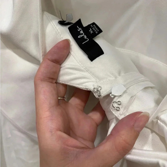 Size XL - Lulus Angelic Aesthetic‎ Ivory Satin Bow Back Sleeveless Jumpsuit - Picture 6 of 8